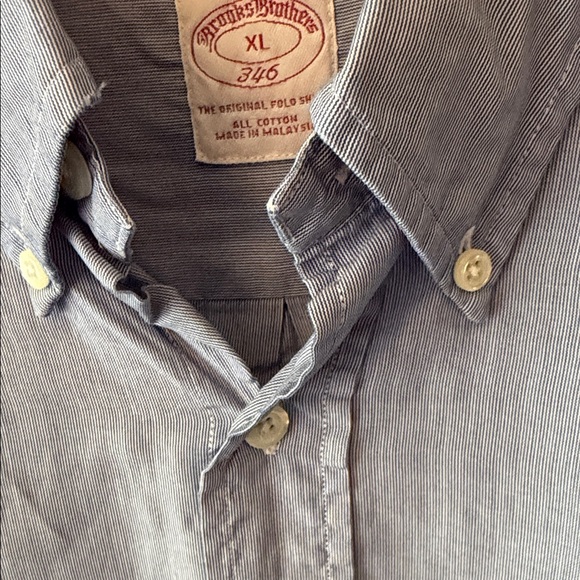 Brooks Brothers 346 Mens XL The Original Polo Shirt 100% Cotton Preppy - Picture 7 of 8